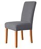FunBlast Universal Velvet Chair Cover  Pack of 1 (Dark Grey)