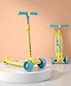 Play Nation 3-Wheel Foldable Kids Scooter with LED Lights  Blue & Yellow|Compact Fold|Lean-to-Steer| Toy for 3to9 yrs Boys&Girls| Gifting Option| Physical Activity| 50 kg Capacity| Adjustable Height