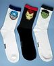 Yellow Bee Cotton Knit Pack Of 3 Marvel Avengers Featuring Characters Designed Socks - Multi Colour