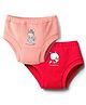 CUCUMBER Cotton Knit Bloomers with Animal Print Pack of 2 - Red & Peach