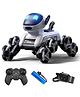 Vikrida Remote Control Cars for Kids Adults, 8WD Gesture Sensor RC Stunt Car with Light, Music, RC Robot Dog Toys,Birthday Toy for 6+ Years Old Boys Girls Kids,Black