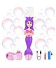 VikriDA Magic Mermaid Bubble Wand  Automatic Bubble Machine for Indoor & Outdoor Fun  Purple
