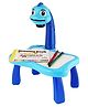 VikriDA Painting Toy Fun Learning Desk Set, Multi-Function Kids Electric Projector Lamp, Blue Color