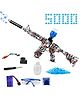 VikriDA Electric M416 Small Balls Blaster Gun with 5000 Small Balls, Battery Gun with Automatic Fast Fire Rate for Adults - Big Size M416, Blue