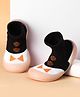 Cute Walk by Babyhug Slip on Sock Shoes with Bow Embroidery - Black