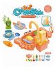 Sanjary Crab Shape Dishwasher Toy Kids Kitchen Set Electric Wash Basin Early Education Sink Toy Parent-child Pretend Play Kitchen Toys color design may vary
