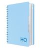 HQ Single Subject Spiral/Wiro Bound Notebook, B5- 17.6x25cm, Single Line, 160 Pages, Marine Blue, Wirobound for office and personal use by Navneet