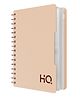 HQ Single Subject Spiral/Wiro Bound Notebook, B5- 17.6x25cm, Single Line, 160 Pages, Dessert Beige, Wirobound for office and personal use by Navneet