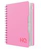HQ Single Subject Spiral/Wiro Bound Notebook, B5- 17.6x25cm, Single Line, 160 Pages, Coral Pink, Wirobound for office and personal use by Navneet