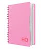 HQ Single Subject Spiral/Wiro Bound Notebook, A6- 10.5x14.8cm, Single Line, 160 Pages, Coral Pink, Wirobound for office and personal use by Navneet