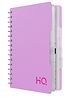 HQ Five Subject Spiral/Wiro Bound Notebook, A5- 14.8x21cm, Single Line, 300 Pages, Venomous Lilac, Wirobound for office and personal use by Navneet