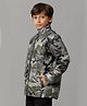 Under Fourteen Only Full Sleeves Camouflage Printed Padded Light Winter Jacket - Green Camouflage