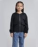 Under Fourteen Only Full Sleeves Solid Light Winter Jacket - Black