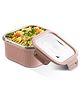 Jaypee Plus Ultima Microseal Square Shaped Inner Steel Microwave Safe Air Tight Container 400 ml | 100% Food Grade Spillproof Stainless Steel Container Lunch Box Pink