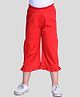 Cutiekins Lycra Woven Frill Detailed Capris - Red