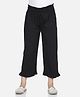 Cutiekins Lycra Woven Frill Detailed Capris - Black