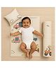 Zikku 3 in 1 Baby Bedding Set ( Quilt + Pillow + Diaper changing pad) - Car Print, Off White
