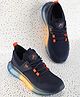 ABROS Mesh Detailed Lace Up Shoes  - Navy Blue & Orange