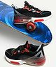 ABROS Mesh Detailed Abstract Designed Lace Up Shoes  - Black & Red