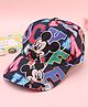 Babyhug Disney Cotton Woven Summer Cap with Mickey Mouse Graphic Blue - Diameter 15 cm