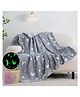 Elecart Glow in The Dark Moon Star Blanket for Kids  Super Soft Flannel Moon Star Blanket | Lightweight Plush Cozy Throw for Girls & Boys | Warm All Season Cartoon Blanket