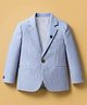 Rikidoos Full Sleeves Striped Blazer - Blue & White