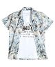 CAVIO Cotton Woven Half Sleeves Abstract Printed Shirt & Tee Set - Light Blue