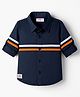 Babyhug Cotton Woven Full Sleeves Solid Colour Shirt - Navy Blue