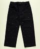 Kiddopanti Denim Woven Rhinestones Embellished Jeans - Black