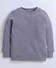 Nino Bambino Organic Cotton Knit Full Sleeves Solid Light Winter Sweatshirt - Grey