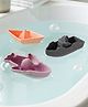 Bonfino Silicone Bath Time Floating Boats - Pack of 3| BPA-Free, Non-Toxic & Baby-Safe| Soft Bath & Water Play Toy for Infants & Toddlers| 3 Months+| Perfect Gifting Toy| BIS Certified