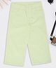 Pantaloons Junior Cotton Woven Solid Wide Legged Trouser - Green