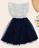 Pantaloons Junior Woven Sleeveless Frill Detailed Top & Skirt Set - Silver
