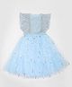 Pantaloons Junior Woven Sleeveless Frill Detailed Foil Dots Printed Top & Skirt Set - Blue