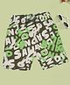 Pantaloons Junior Cotton Knit Typography Printed Shorts - Olive Green