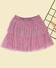 Pantaloons Junior Knit Glittered Layered Skirt - Pink