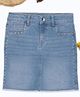 Pantaloons Junior Cotton Stones Embellished Denim Skirt - Blue
