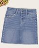 Pantaloons Junior Denim Stones Embellished Skirt - Blue