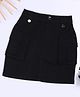 Pantaloons Junior Cotton Woven Solid Skirt - Black