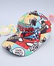 Babyhug Marvel Cotton Woven Summer Cap With Spider-Man Print Multicolor - Diameter 13 cm