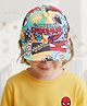 Babyhug Marvel Cotton Woven Summer Cap With Spider-Man Print Multicolor - Diameter 14 cm