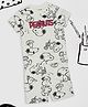 Pantaloons Junior Cotton Peanuts Featuring Half Sleeves Snoopy Printed Tee & Shorts Set - Off White