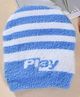 Little Palz Woollen Woven Striped & Play Text Designed Cap - Blue - Circumference 36.5 Cm