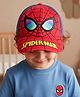 Babyhug Marvel Cotton Woven Summer Cap with Spiderman Graphic Multicolor - Diameter 17 cm