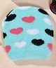 Little Palz Woollen Woven Hearts Designed Cap - Blue - Circumference 36 Cm
