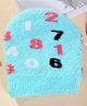 Little Palz Woollen Woven Numerical Designed Cap - Light Blue - Circumference 33 Cm