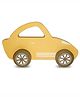Amary Wooden Yellow Push & Pull Car Toy, Eco, Friendly & Non, Toxic, Develops Motor Skills