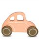 Amary Wooden PINK Push & Pull Car Toy, Eco, Friendly & Non, Toxic, Develops Motor Skills