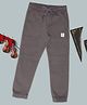 Pantaloons Junior Cotton Woven Solid Joggers - Grey
