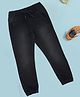 Pantaloons Junior Denim Mild Washed  Joggers - Black